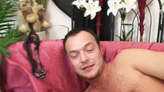 Hairy Lady's Big White Dick Drilling - Hairystyle