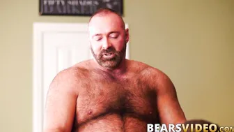 Chubby bear bent over and penetrated deep by his hung lover