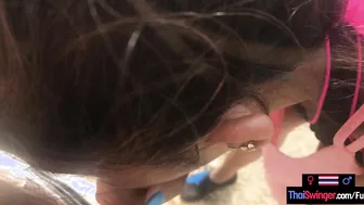 Public blowjob from Thai teen girlfriend