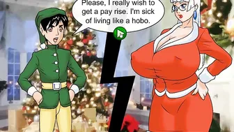 [xmas Animated Game] Christmas Pay Rise - Mrs. Santa Fucks Cheat on