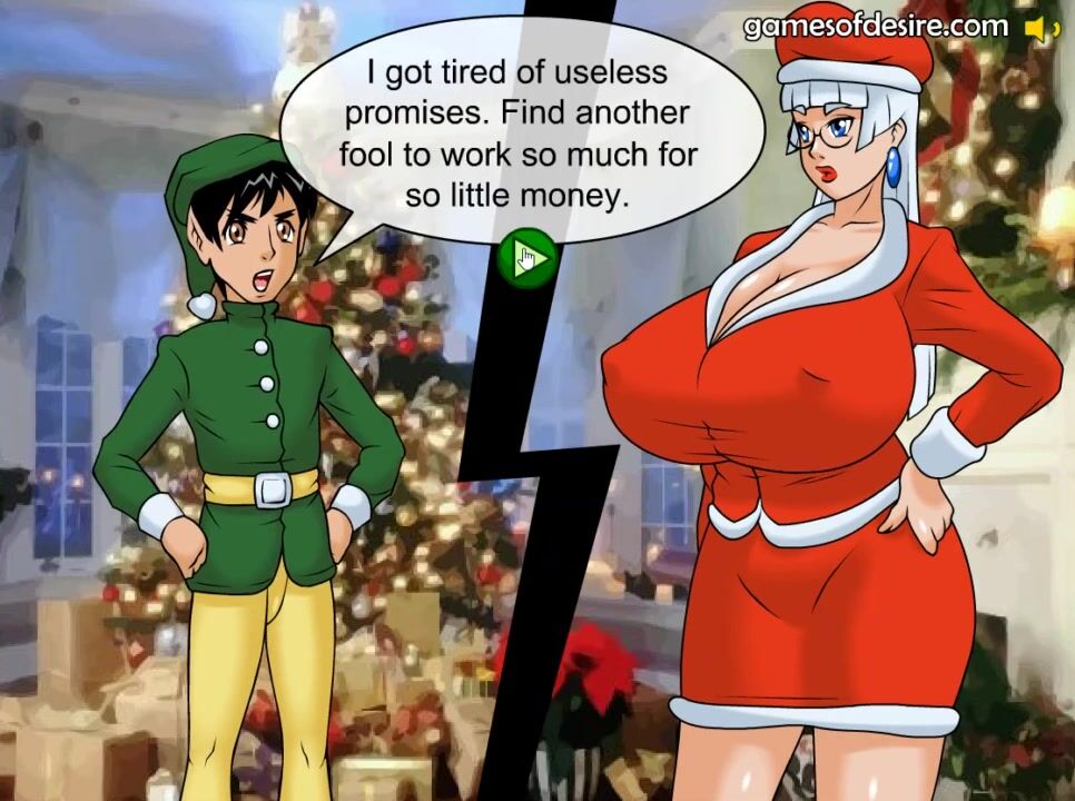 xmas Animated Game] Christmas Pay Rise - Mrs. Santa Fucks Cheat on  4kPorn.XXX