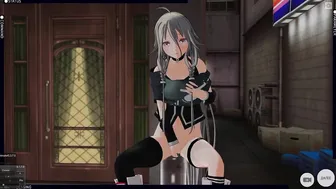 3D ANIME Vocaloid IA Outdoors Masturbates and Jizzes