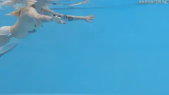 Sexy Slut Mimi Cica Swims Naked In The Pool