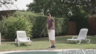 Lucia Love Uses Her Big Tits To Seduce The Poolboy