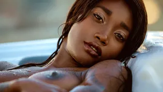 Ebony beauty from Cameroon gets naked