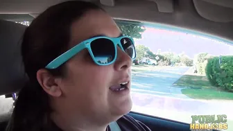 Public Handjobs Cassidy Bliss Back Seat Car Handjob