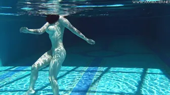 Sheril Blossom Teen From Russia Swims In The Pool