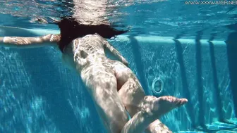 Sheril Blossom Teen From Russia Swims In The Pool