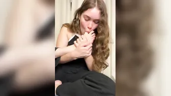 Foot fetish teen self worship