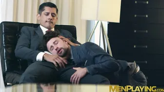 Complete porn video – Classy hunk Drew Dixon deepthroats his boss Rocky Vallarta