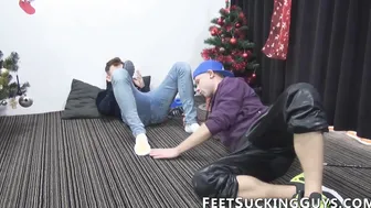 Teen guys perfect feet licked and cock sucked before anal