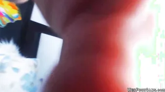Bubble Butt Ebony Teen WebCam Girl Loves Big Toys - Masturbation Orgasm