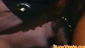 Young man is raw banged by large dicks in retro gangbang