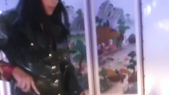 Latex dominatrix whips and drills Anna Mills juicy pussy