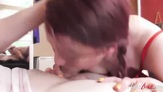 AGEDLOVE Big Johnny enjoys a deep blow by Welsh Rebel