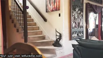 Cumshot  hot step-daughter tricks step-dad to fuck