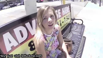 creampie big natural tits blonde teen fucked by stranger for cash pov