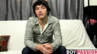 Twink Josh Bensan interviewed then wanked his dick