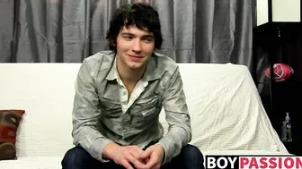 Twink Josh Bensan interviewed then wanked his dick