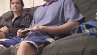 Drenched cutie gets banged
