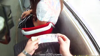 Fucked for cash near the bus stop