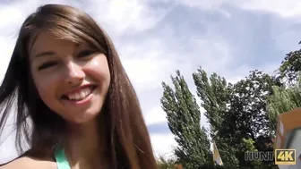 HUNT4K. Erotic women give all her slits to stranger when