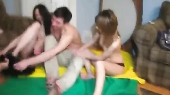 Two girls and a guy