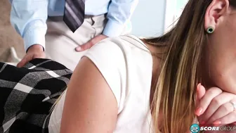 college girl Alex Blakes gets disciplinary lesson in rough sex from her teacher