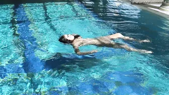 Swimming pool erotics by Diana sexy Spanish girl