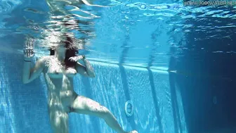 Swimming pool erotics by Diana sexy Spanish girl