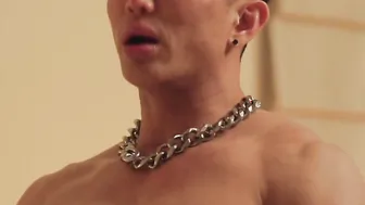 Asian gay action star anal fucks man from set