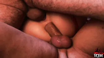 Sexy subs fucked at the same time