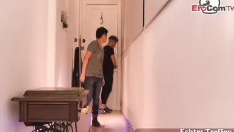skinny gay couple try first time ass fuck