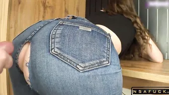 Fucked a Beauty through a Hole in Jeans