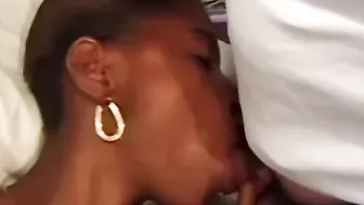 Young ebony pussy pounded doggystyle before reverse cowgirl