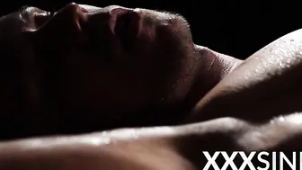 Erotic love making in darkness with young horny couple