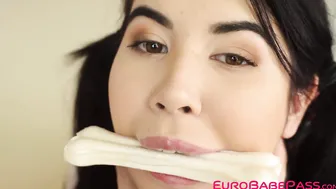 Euro college girl #1 - Riding A Massive Dick And Sucking It Deeply