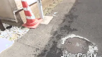 Public Peeing #2 - Naughty college girl Faces A Dirty Challenge