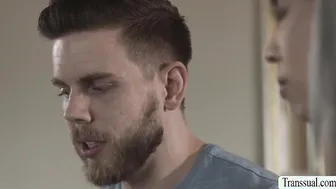 Handsome dude fucks friends TS girlfriend wet ass