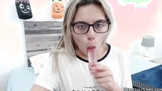 Small tits amateur Latina masturbates on webcam