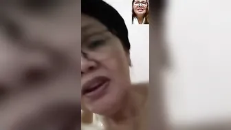 Horny fat Filipina shower and masturbate on cam whatsaap +971503256349