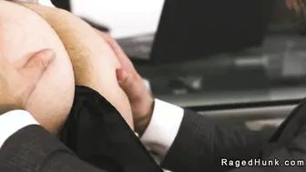 Real estate agents anal fuck in the office