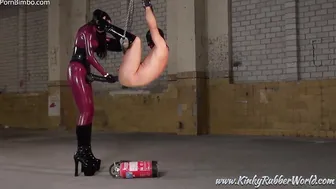 Big black cock strap-on so huge that it barely fits