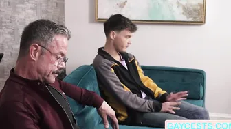 Teen Gay Hunter Scott gives stepdad a best blowjob
