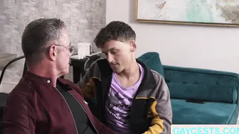 Teen Gay Hunter Scott gives stepdad a best blowjob