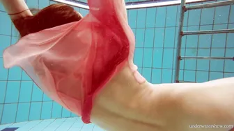 Hottest Russian perfect body babe Deniska in the pool
