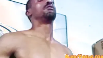 Office stud swaps head with hung black guy before cumming
