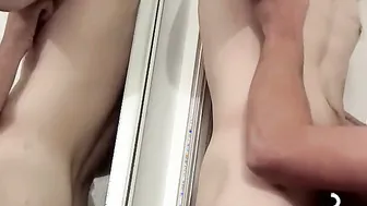 Smoke and cock sucking encounter with captivating twink