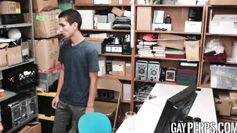 Skinny Latino thief barebacked by guard for stealing
