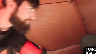 Hot Tgirl Fucked in Camping Tent